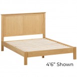 Moreton Oak 4'6 Dobule Panel Bed